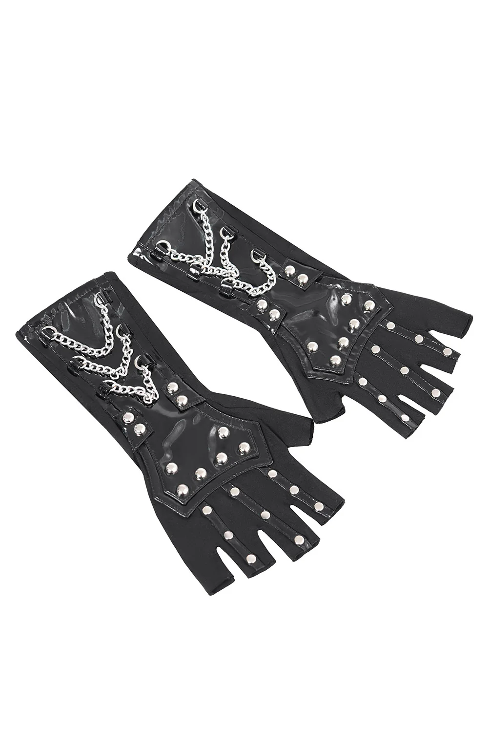 90s Grunge Goth Fingerless Gloves - Image 5