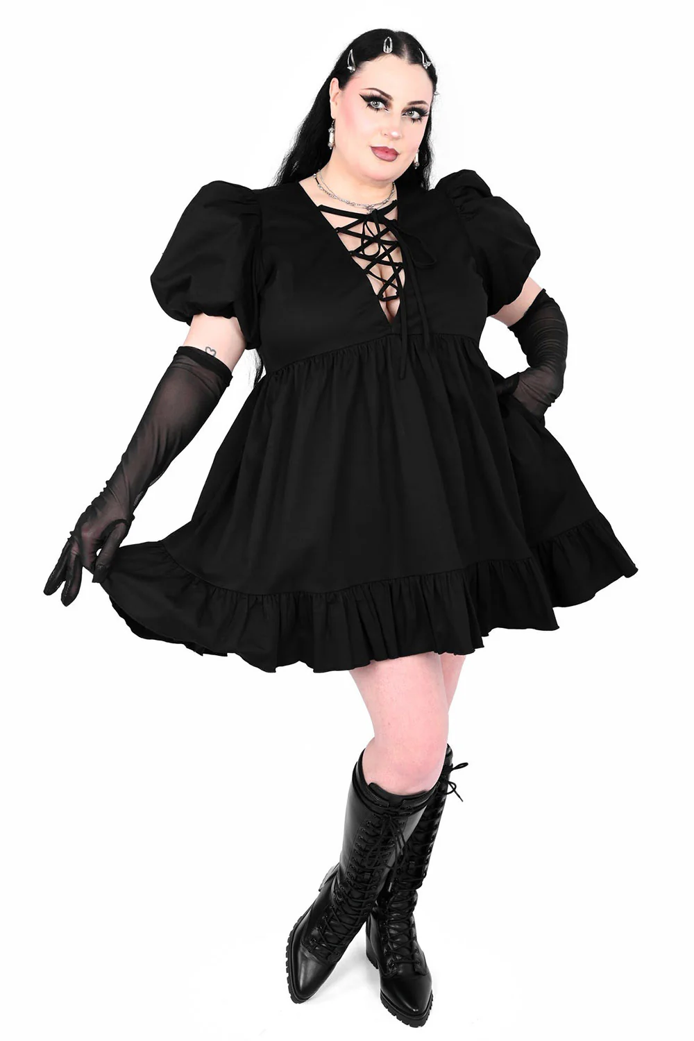Abby Puff Sleeve Dress - Image 4