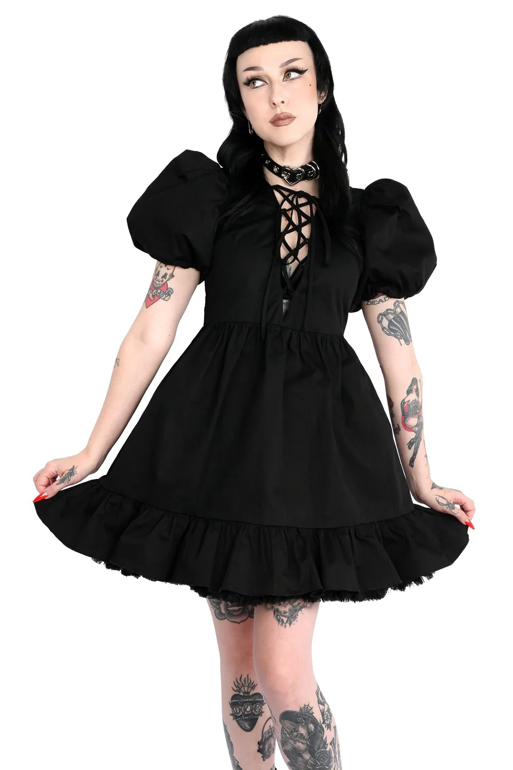 Abby Puff Sleeve Dress - Image 5