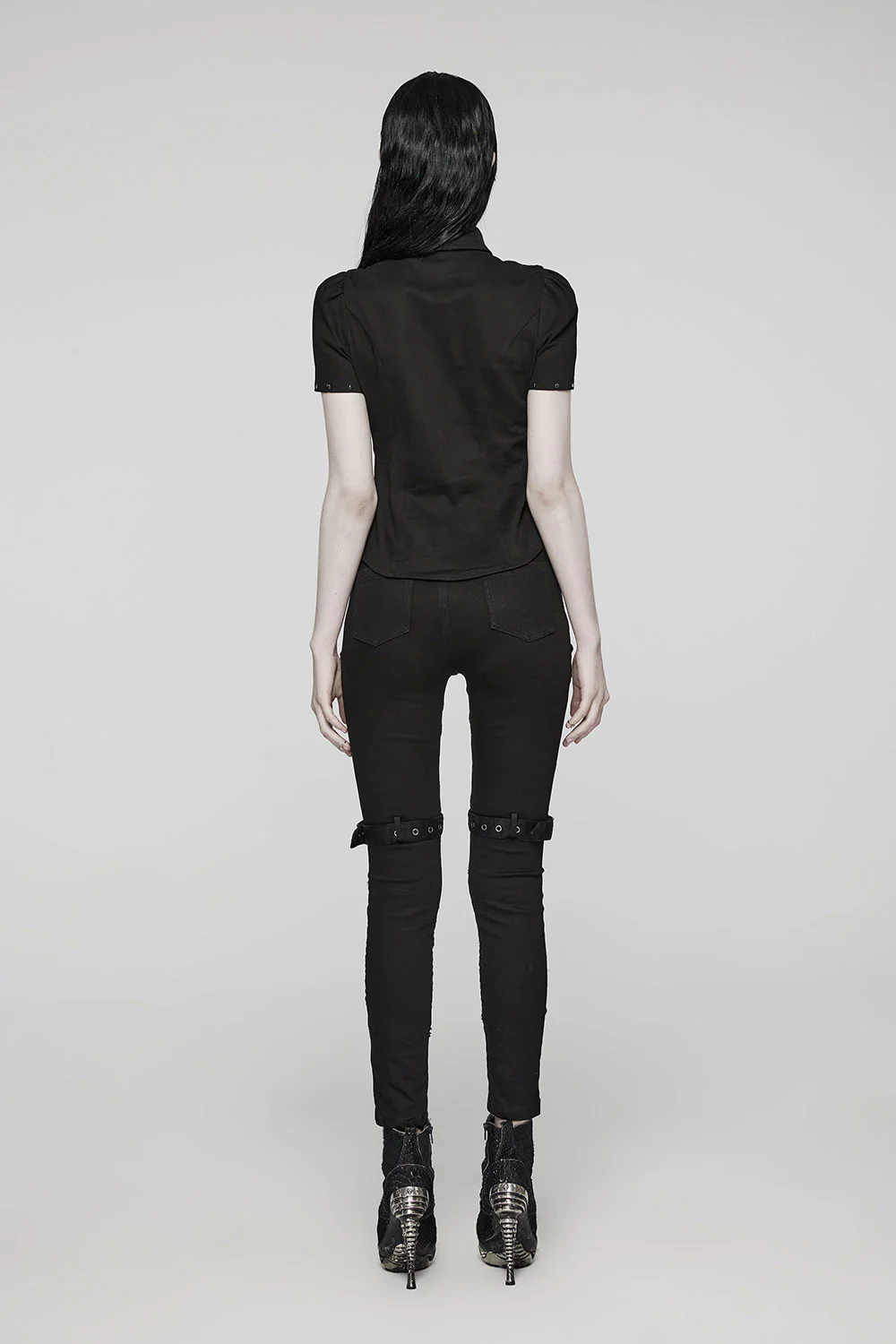 Abyss Fishnet Cutout Skinny Jeans - Image 8
