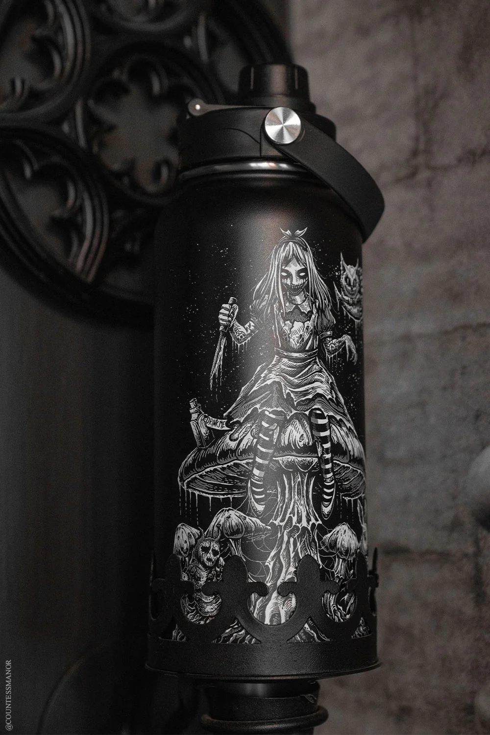 Alice Down The Rabbit Hole 32oz Water Bottle - Image 3