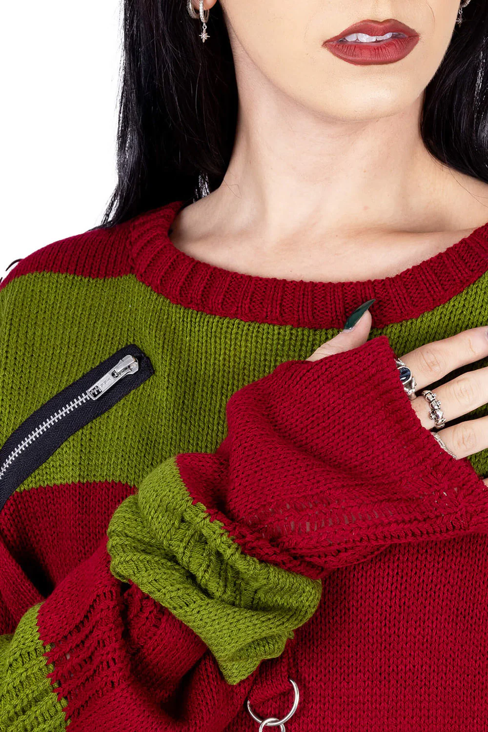 Amalric Jumper Sweater [Red/Green] - Image 5