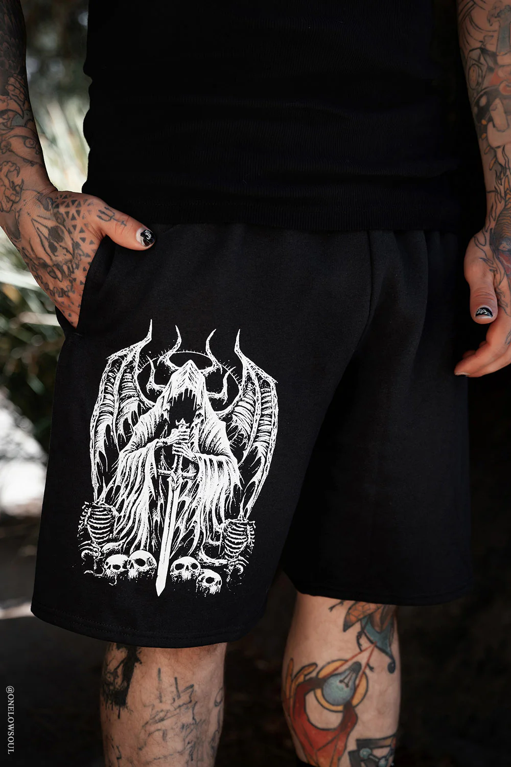 Angel of Death Sweat Shorts [Unisex] - Image 7