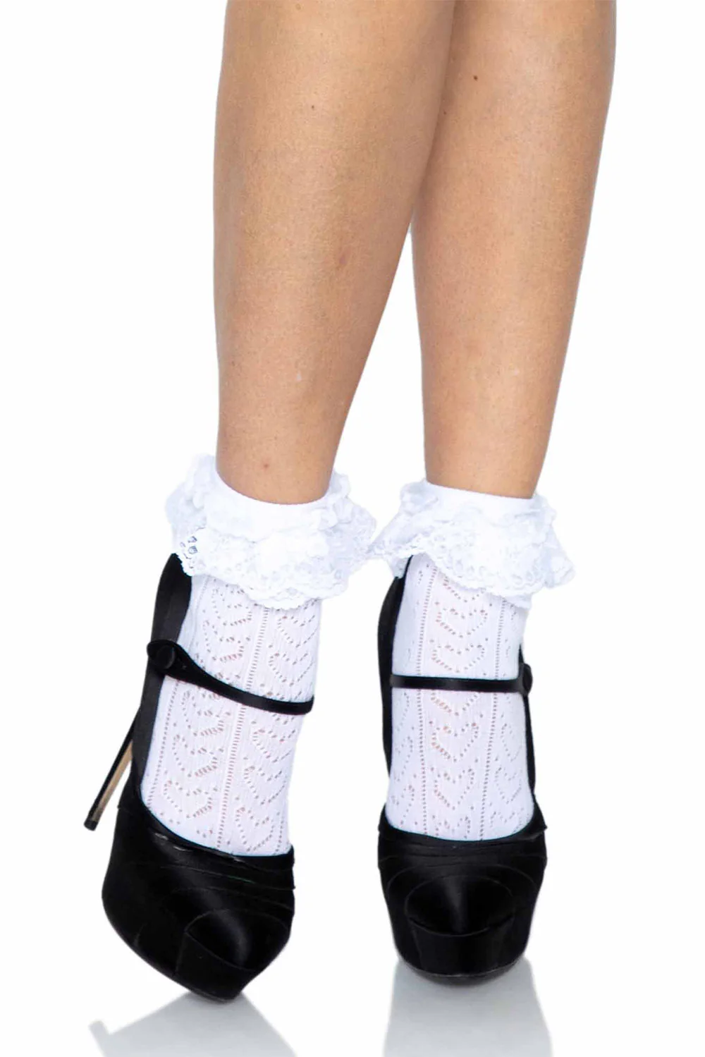 Apparition Heart Lace Socks [White] - Image 2