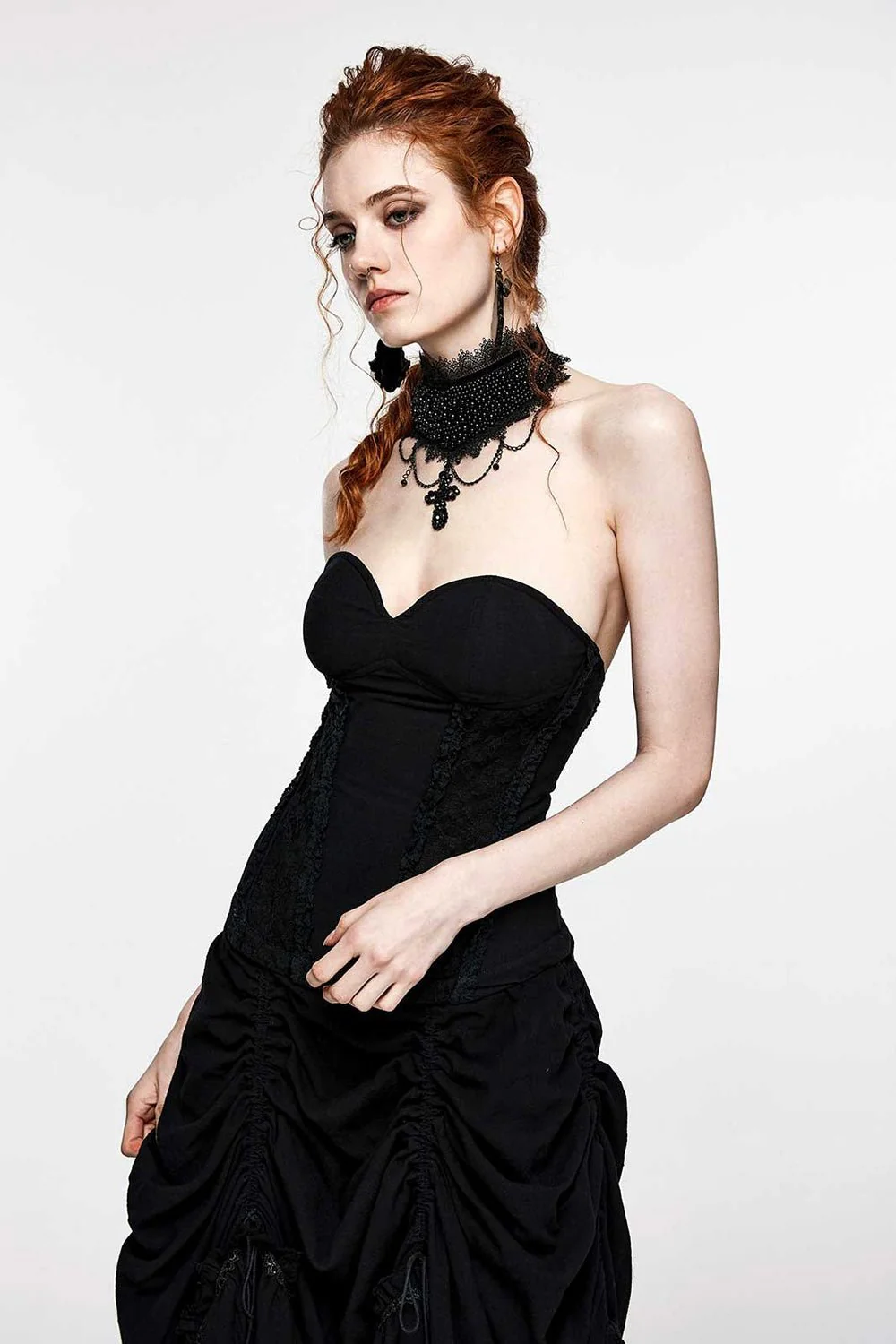 Art Deco Gothic Cross Choker - Image 5