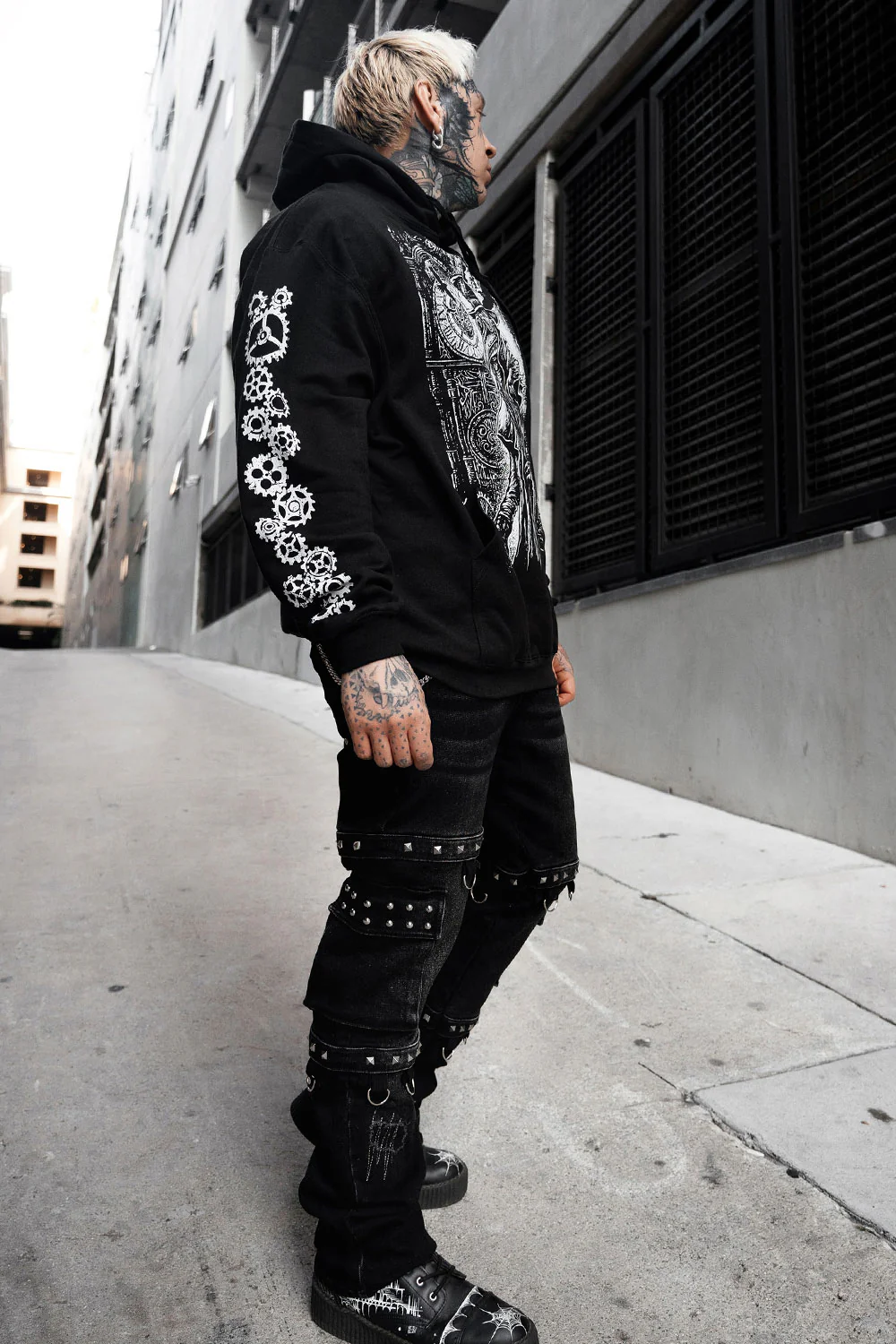 Asylum Scratches Pierced Cargo Pants [Unisex] - Image 14