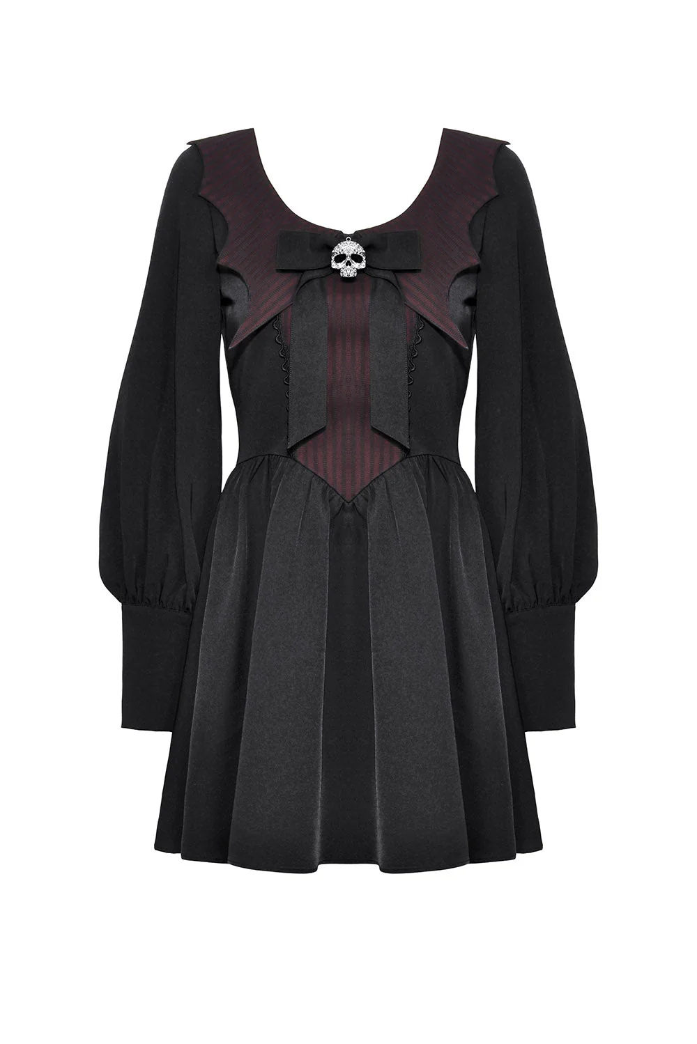 Babydoll Batwing Collar Mini Dress - Image 7