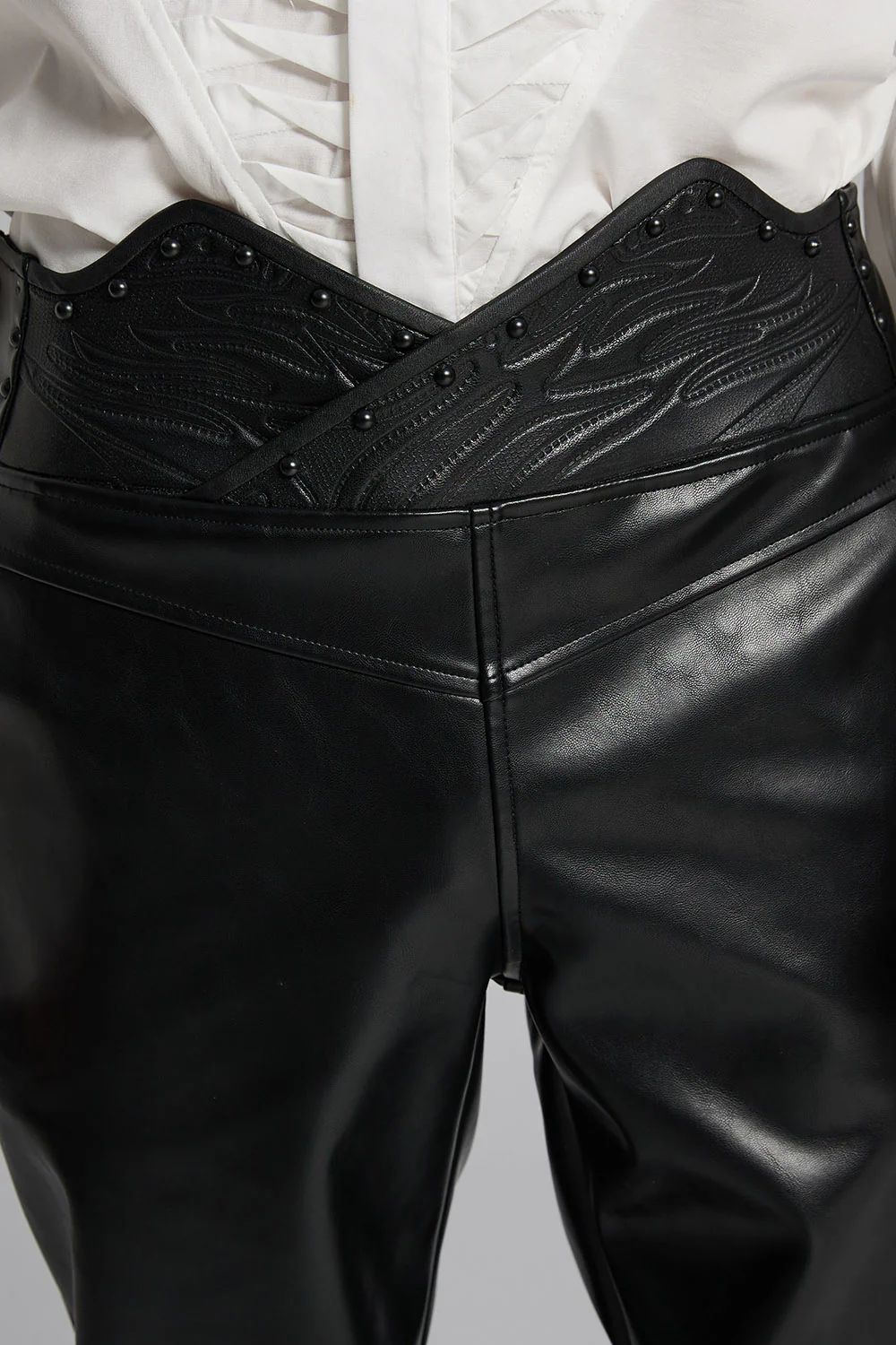 Badlands Studded Vegan Leather Moto Pants - Image 2