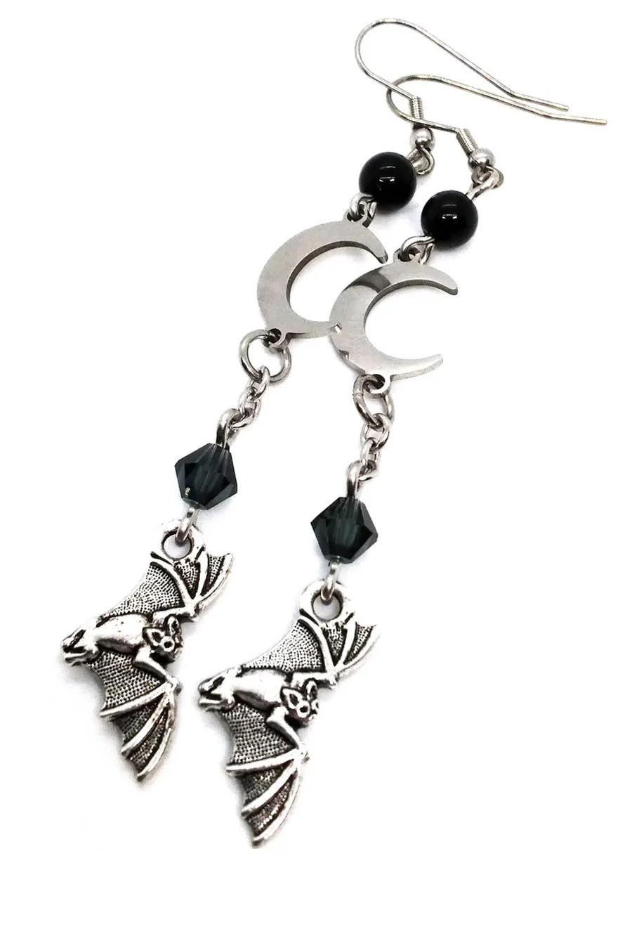 Bat and Moon Earrings - Image 3