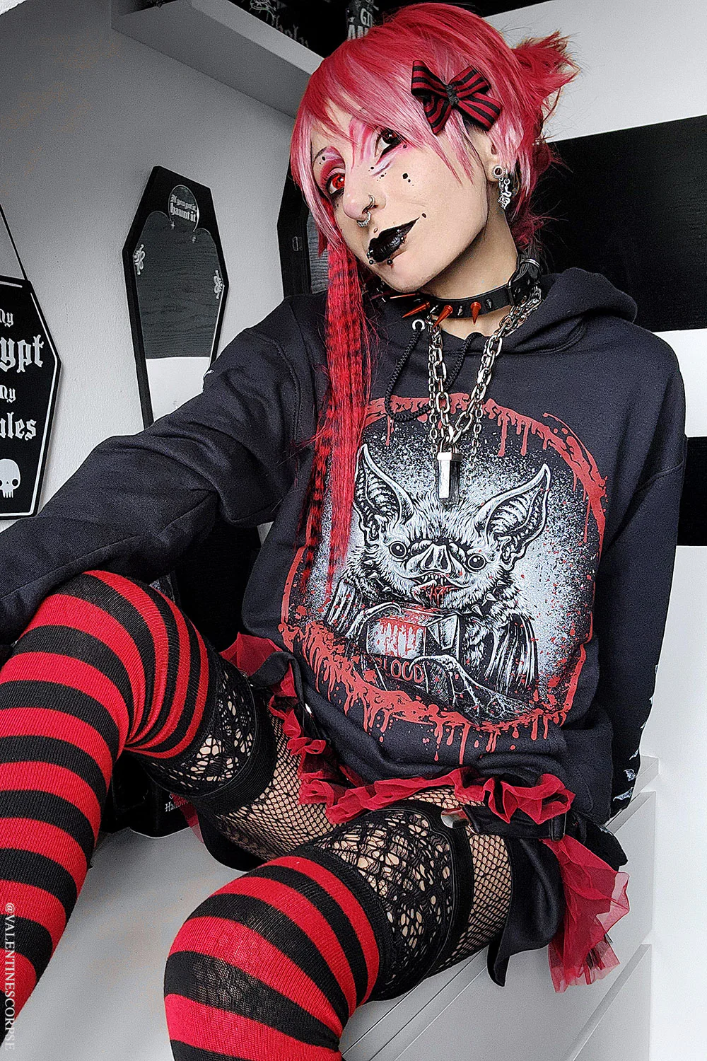 Bat Blood Snack Time Hoodie - Image 3