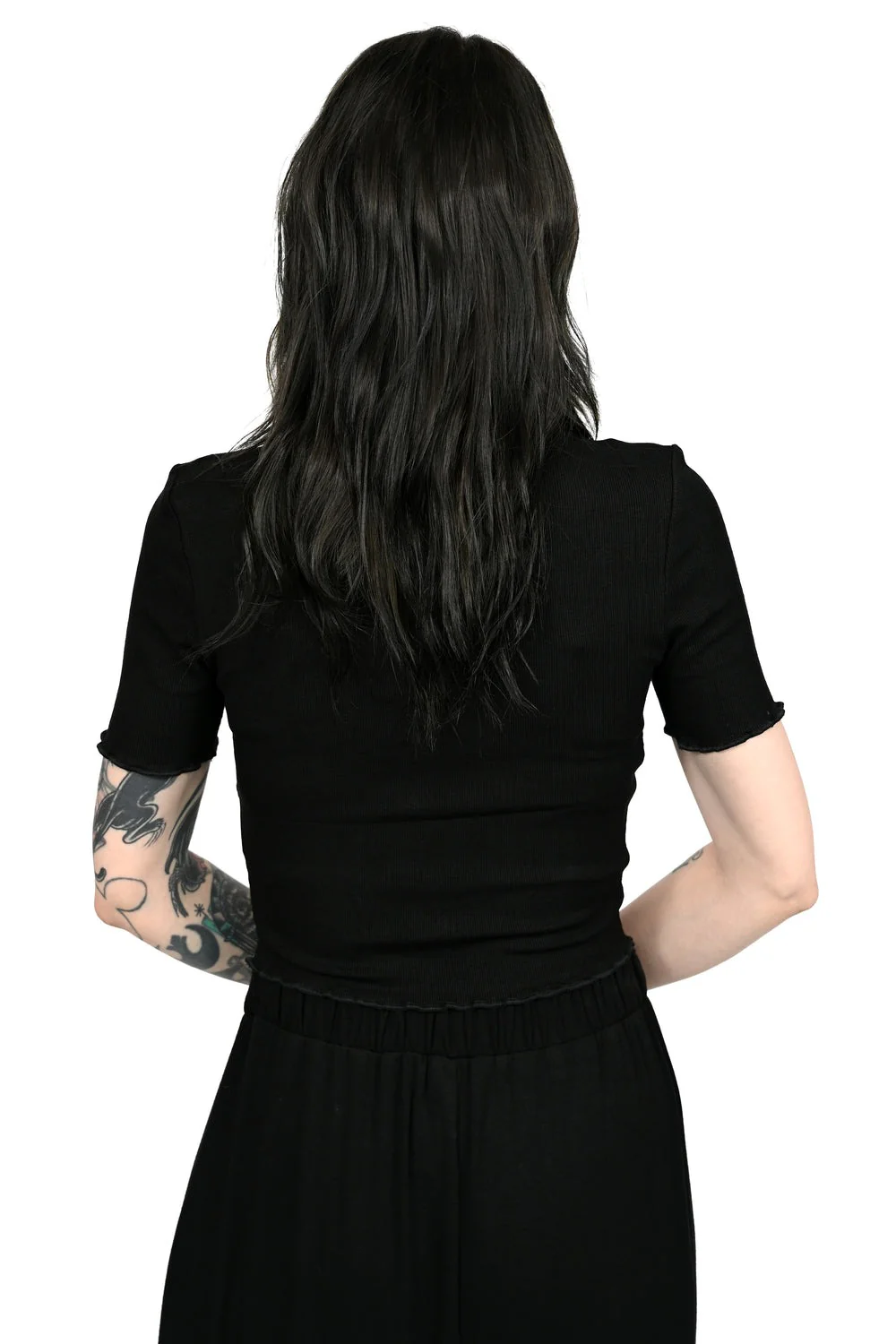 Bat Cut Out Crop Top - Image 5
