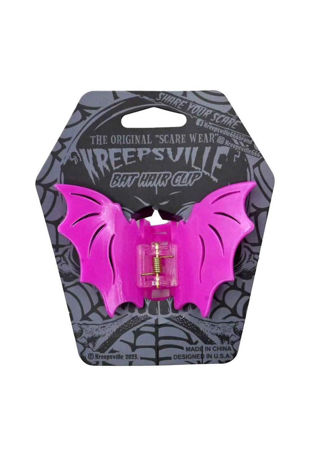 Bat Hair Claw Clip [PINK] - Image 2