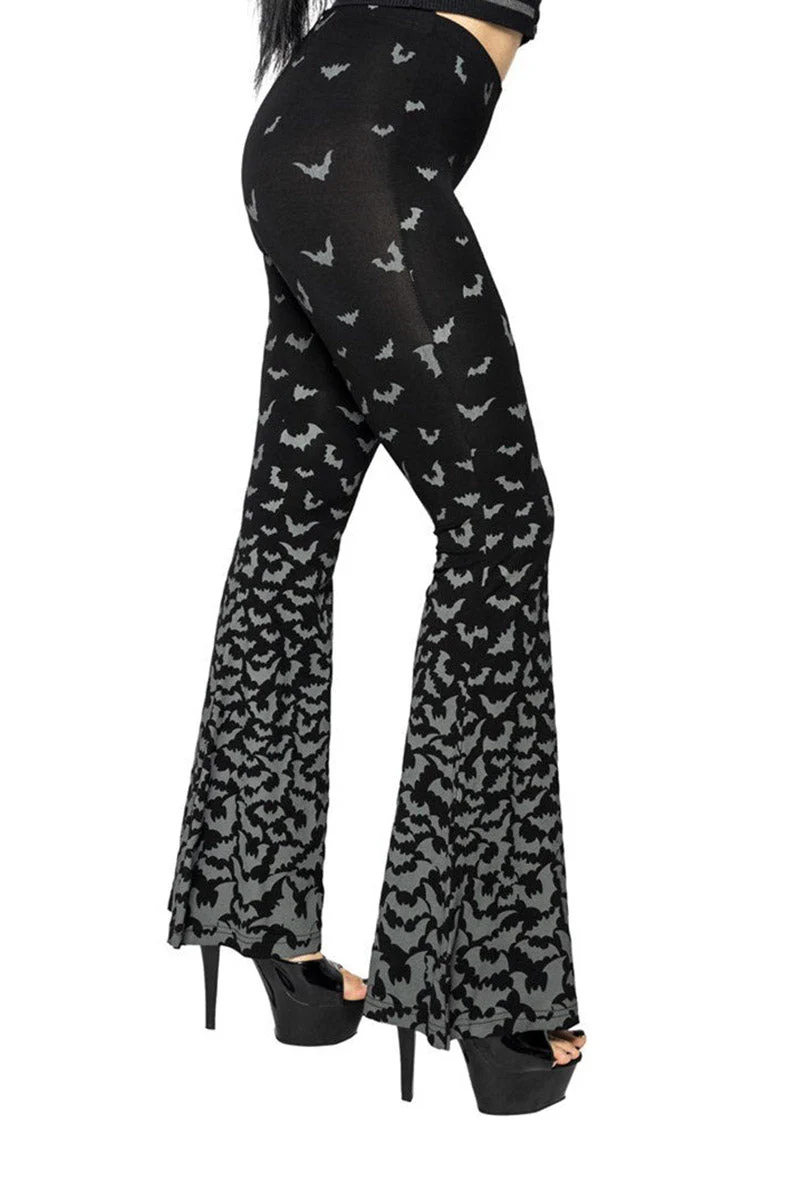 Bat Repeat Gradient Flare Leggings - Image 4
