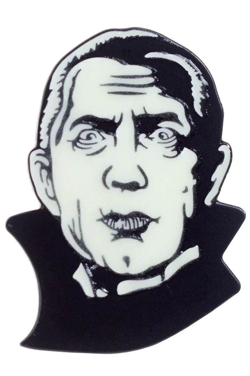 Bela Lugosi Dracula Enamel Pin [Glows in the Dark] - Image 2