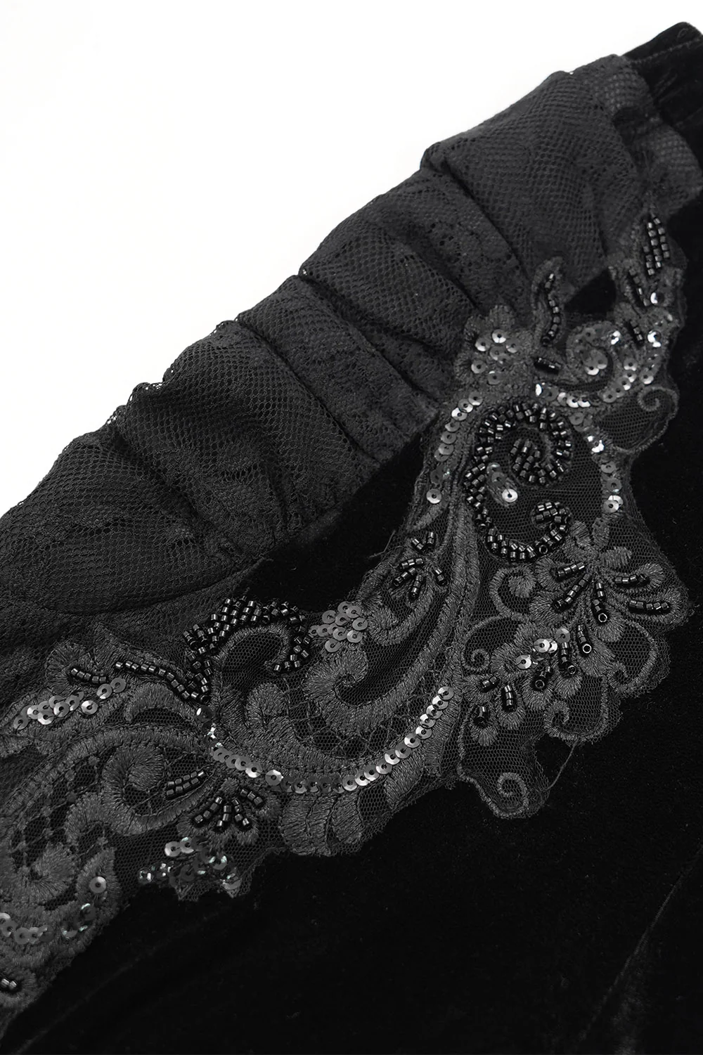 Black Alchemy Velvet Boho Bell Bottoms - Image 11