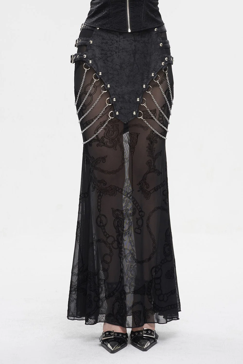 Black Ashes Mermaid Maxi Skirt - Image 3