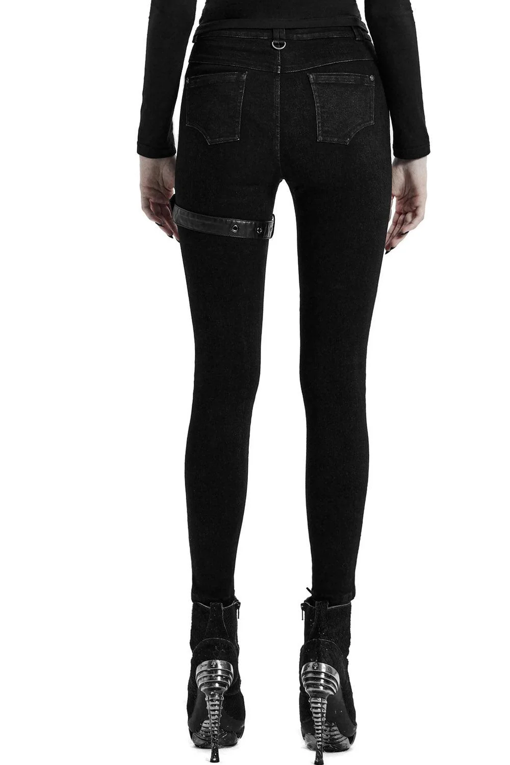 Black Ashes Thigh Harness Pants - Image 4