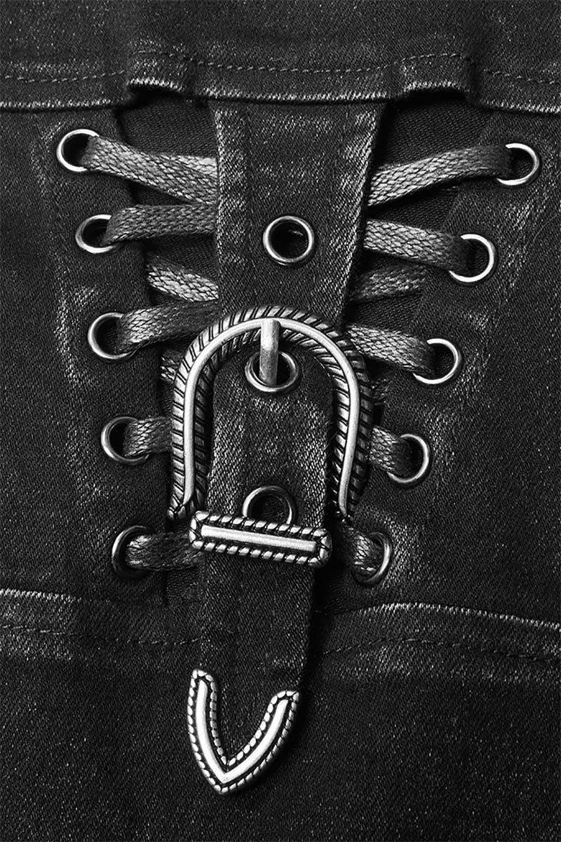 Black Ashes Thigh Harness Pants - Image 9