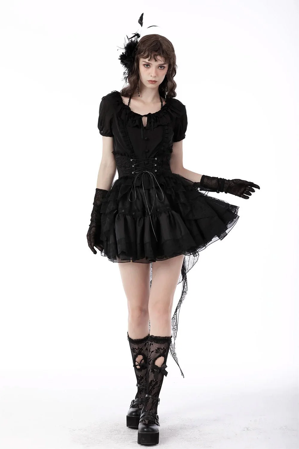 Black Ballet Corset Skirt - Image 3