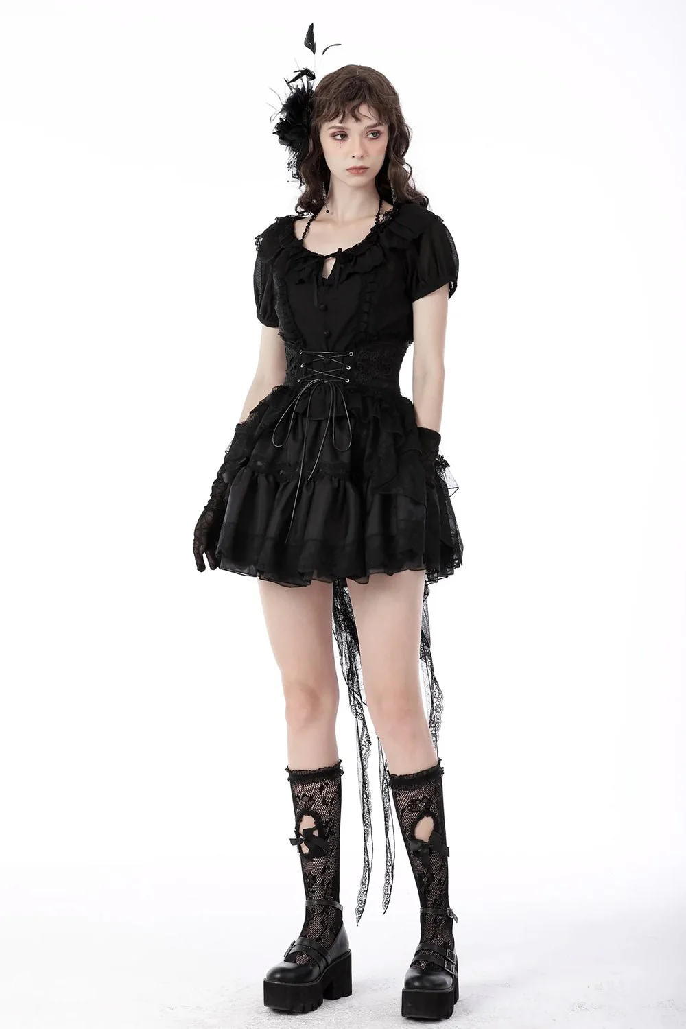 Black Ballet Corset Skirt - Image 4