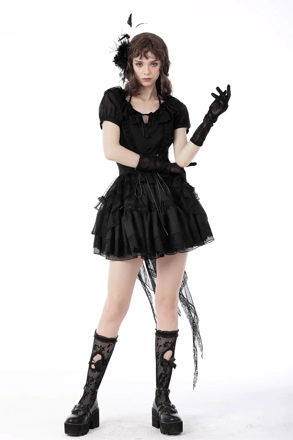 Black Ballet Corset Skirt - Image 6