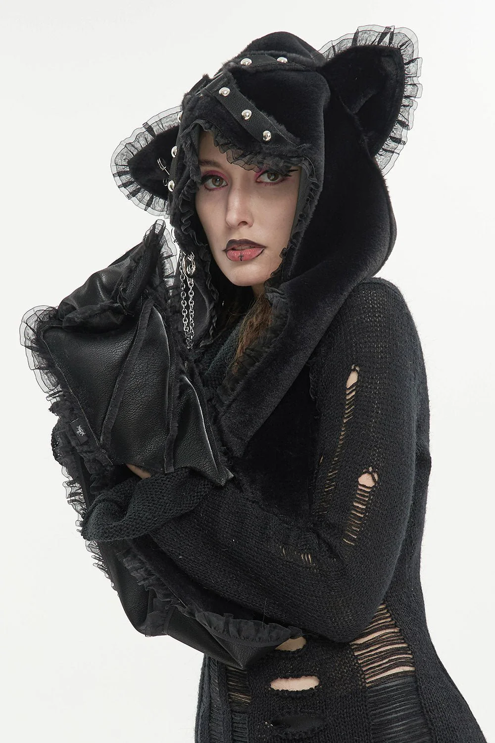Black Bat Ears Hat [Batwing Pockets] - Image 8