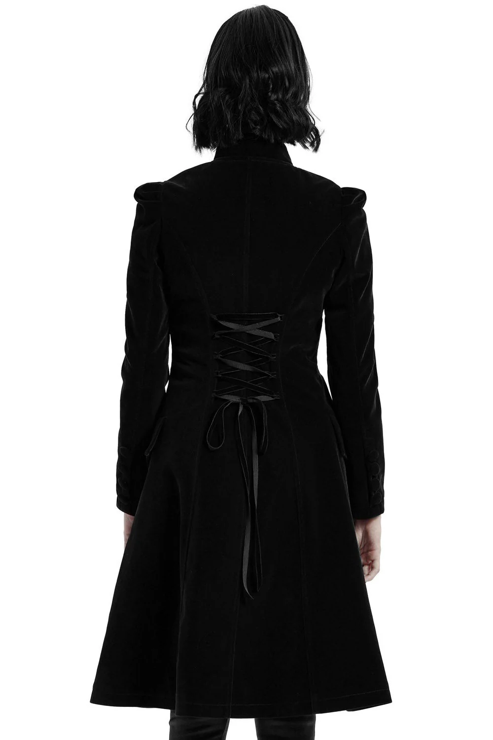 Black Dahlia Velvet Coat [BLACK] - Image 4