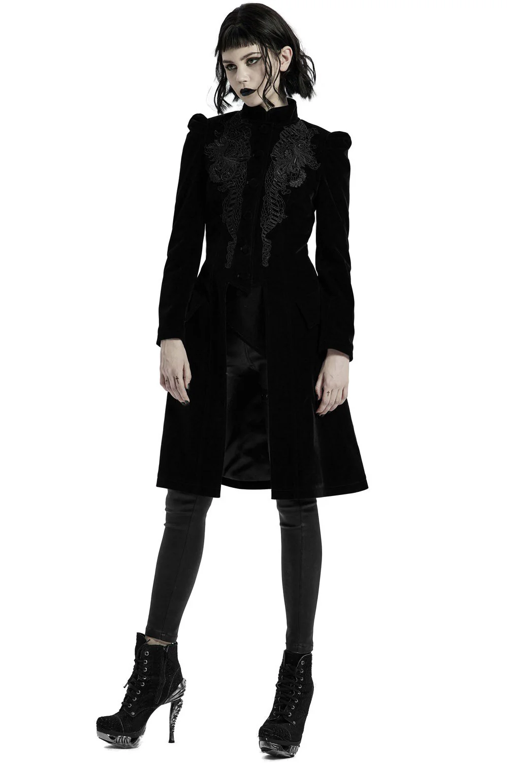 Black Dahlia Velvet Coat [BLACK] - Image 6