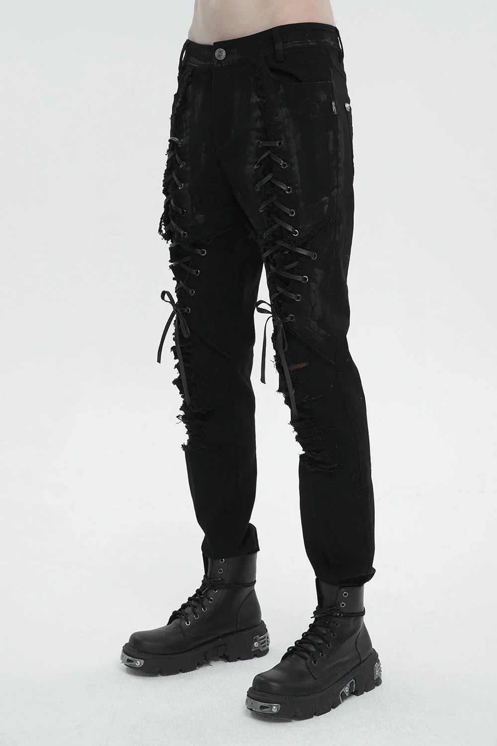 Black Death Lace-Up Pants - Image 3