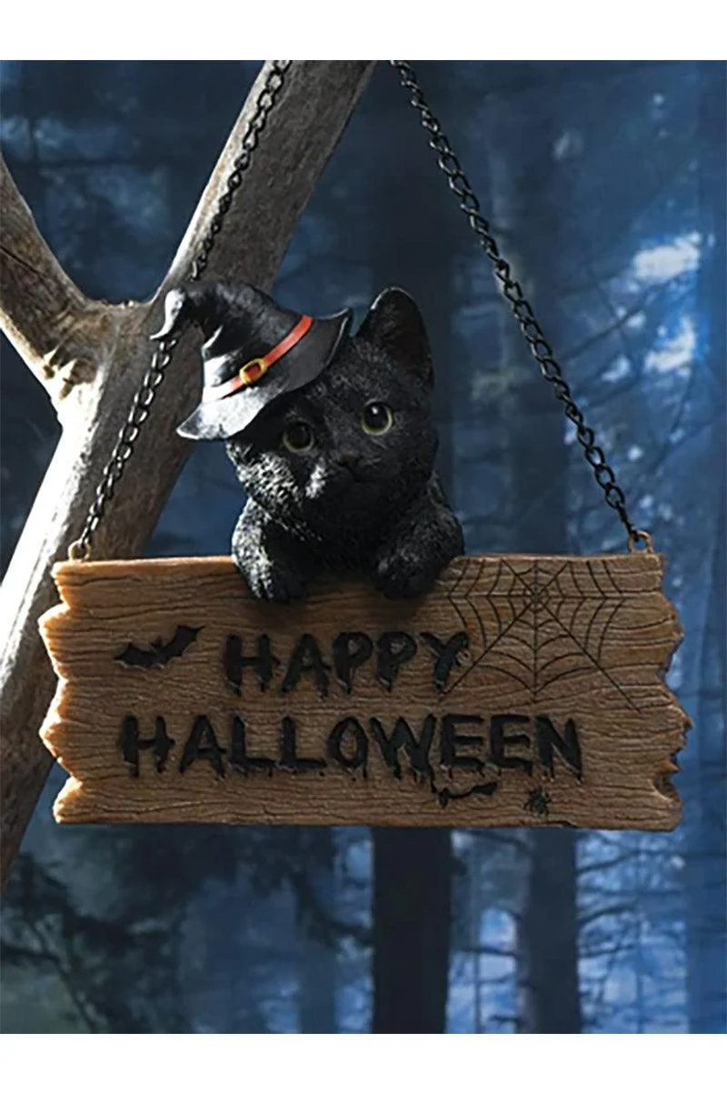 Black Kitten W/ Board Hanging Sign - Image 2