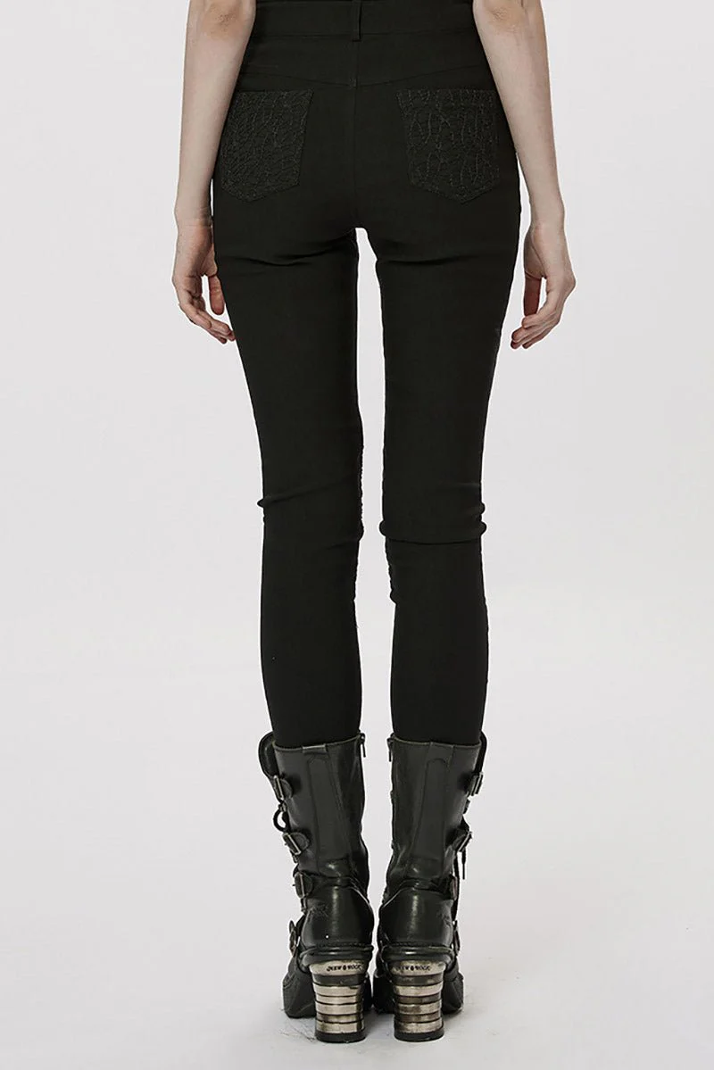 Black Mist Fishnet Skinny Jeans - Image 3