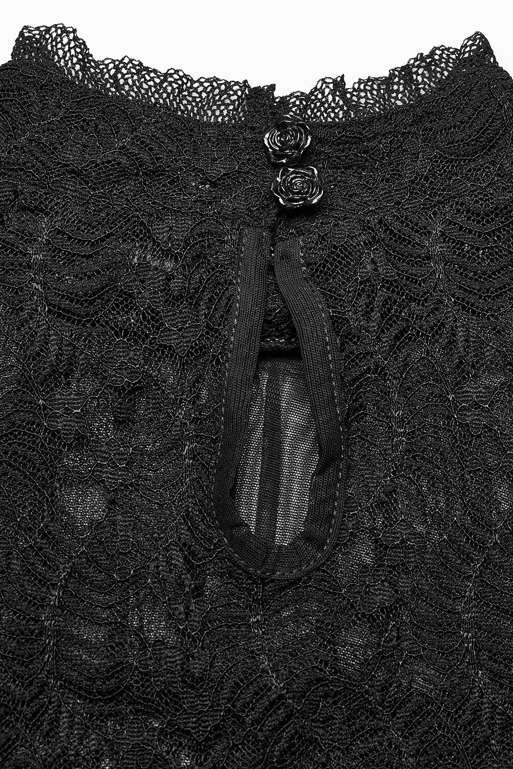 Black Prayer Sheer Lace Top - Image 7