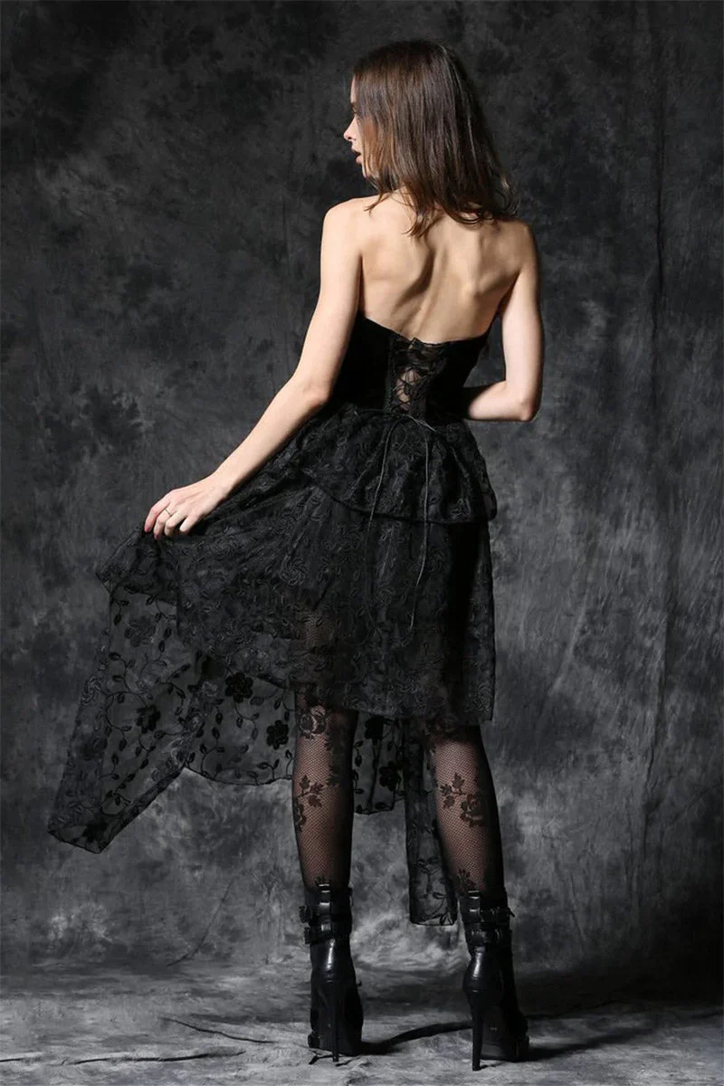 Black Ritual Velvet Dress - Image 4
