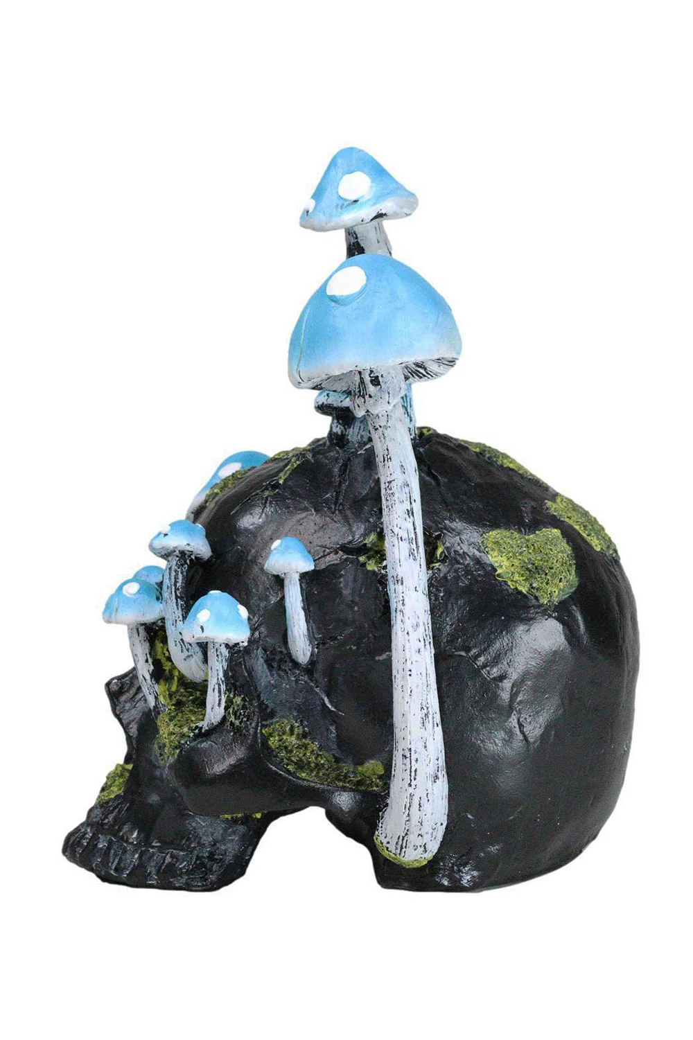 Black Skull with Mushrooms - Image 3