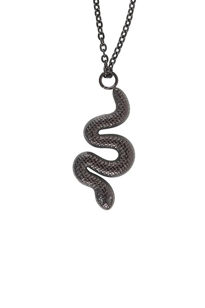 Black Snake Pendant Necklace - Image 2