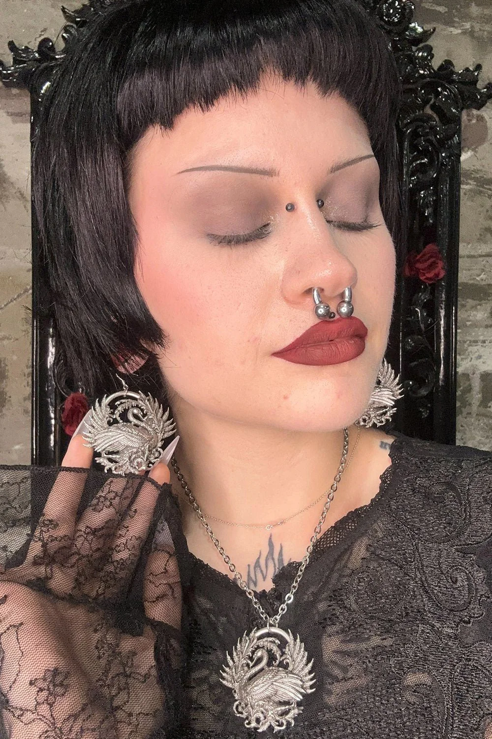 Black Swan Earrings - Image 2