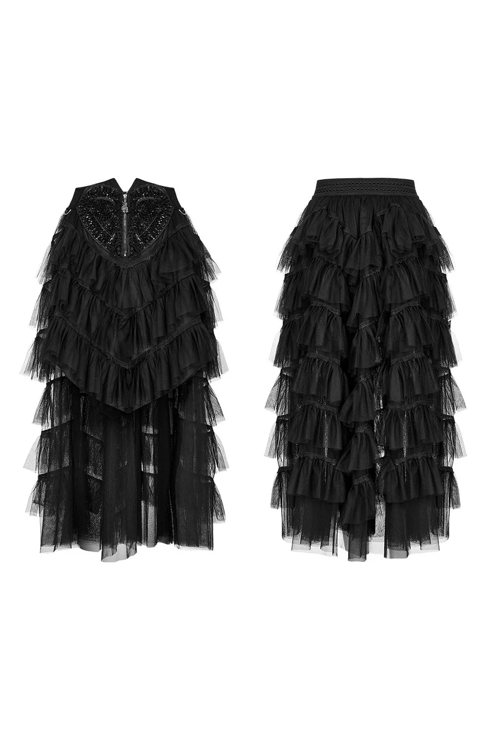 Black Tea Party Tulle Skirt [BLACK] - Image 7