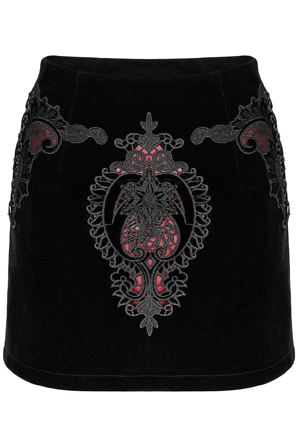 Black Velvet Vamp Mini Skirt - Image 7