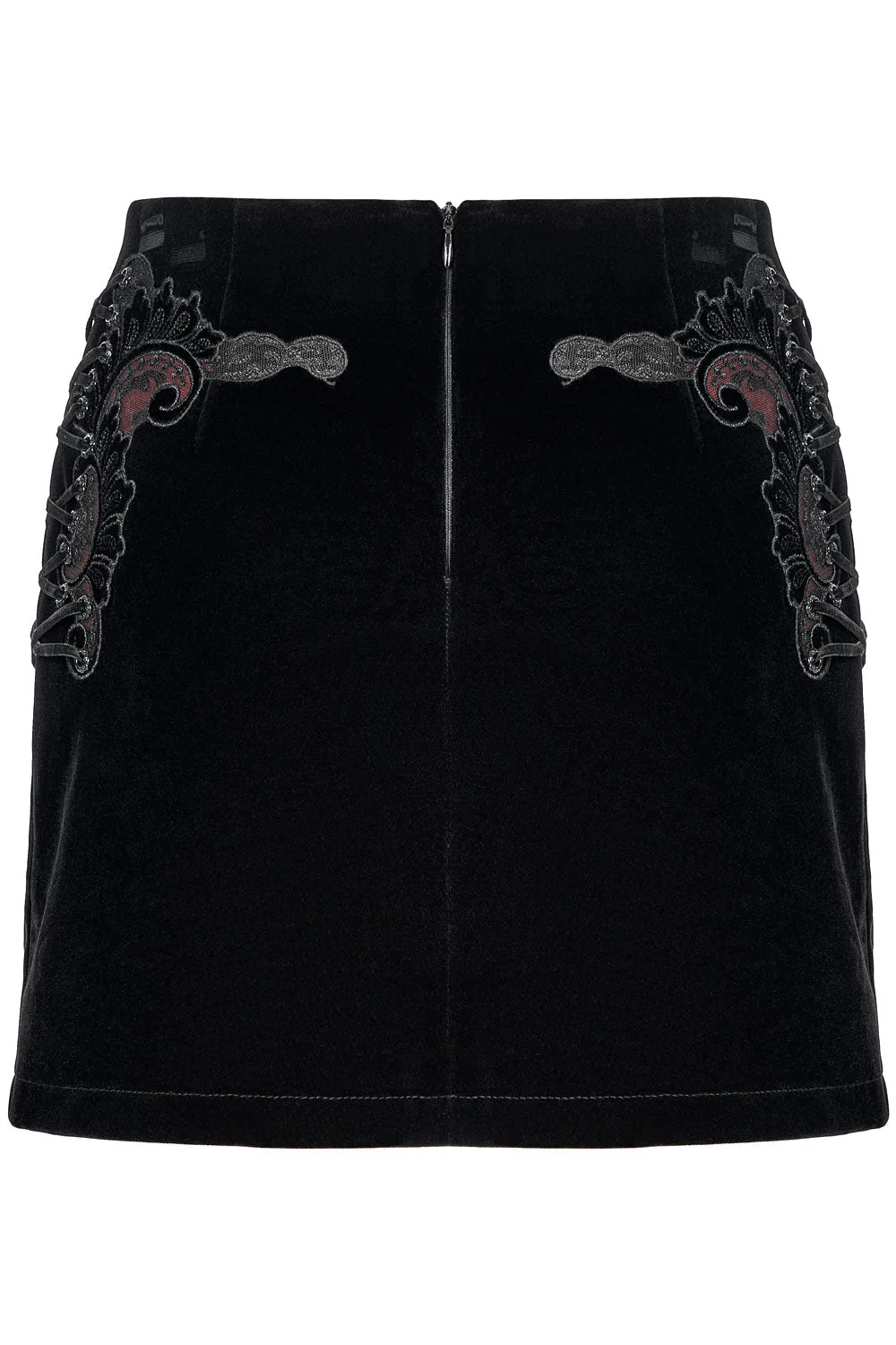 Black Velvet Vamp Mini Skirt - Image 9