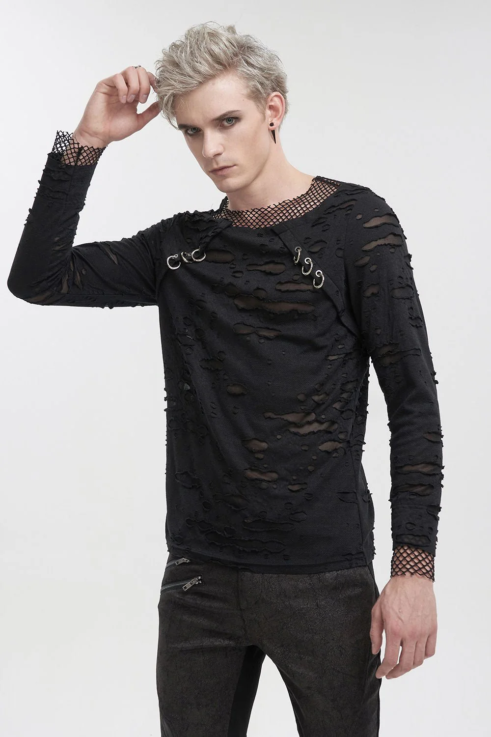 Black Whiskey Distressed Top - Image 4