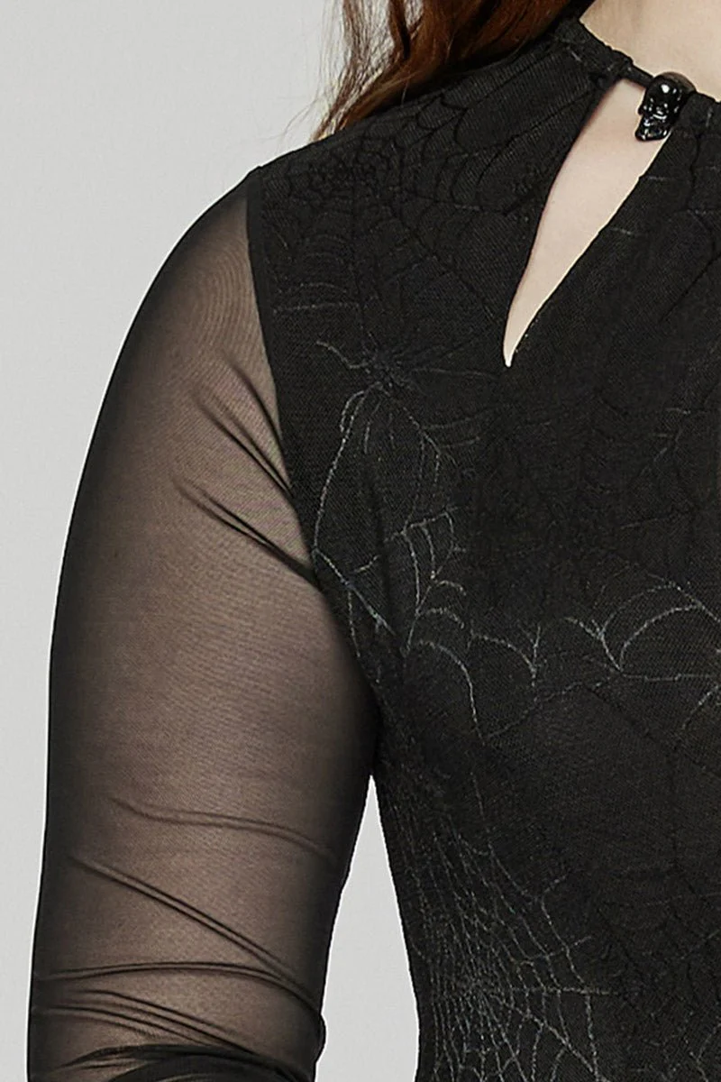 Black Widow Mesh Web Dress [Plus Size] - Image 5