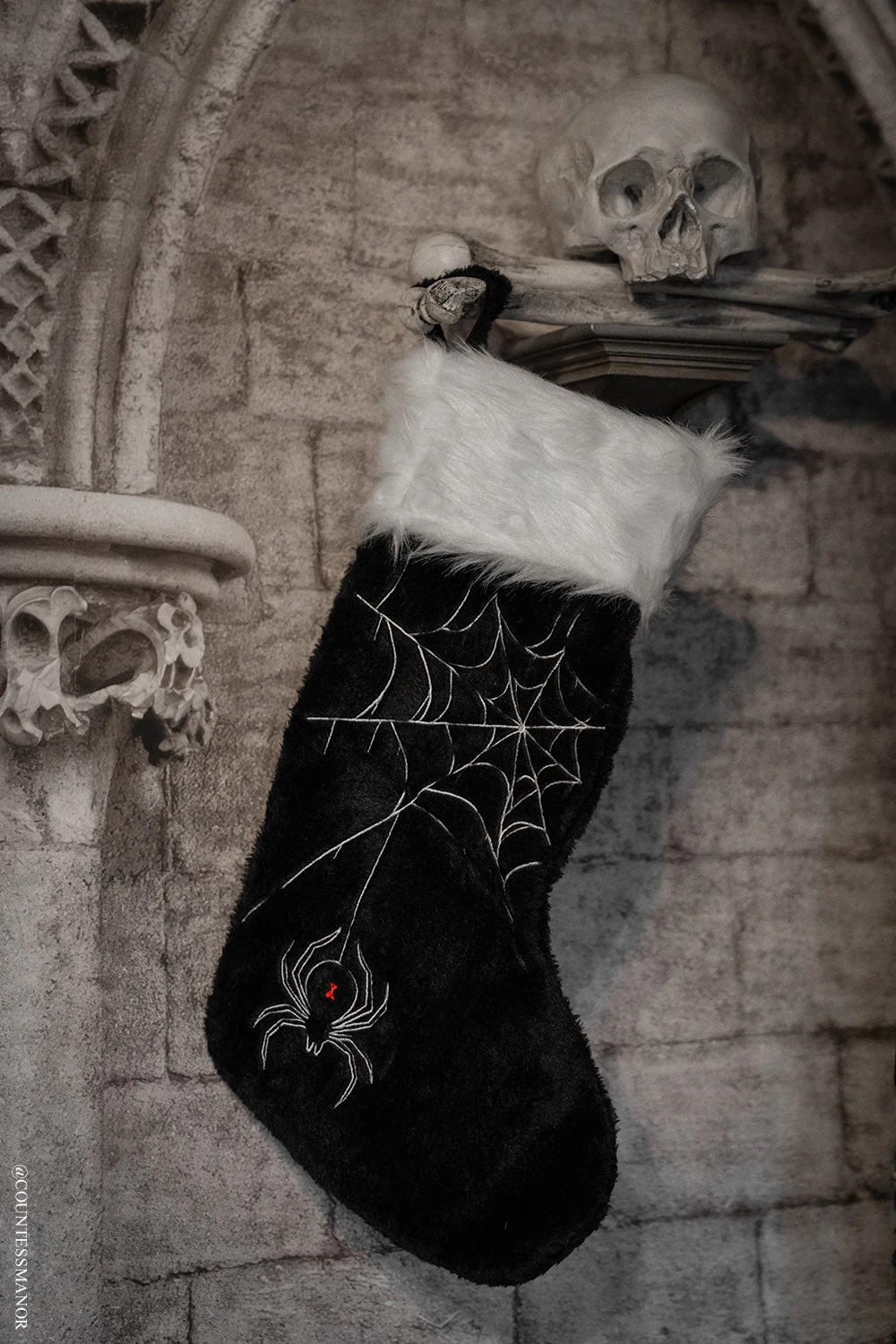 Black Widow Spider Christmas Stocking - Image 2