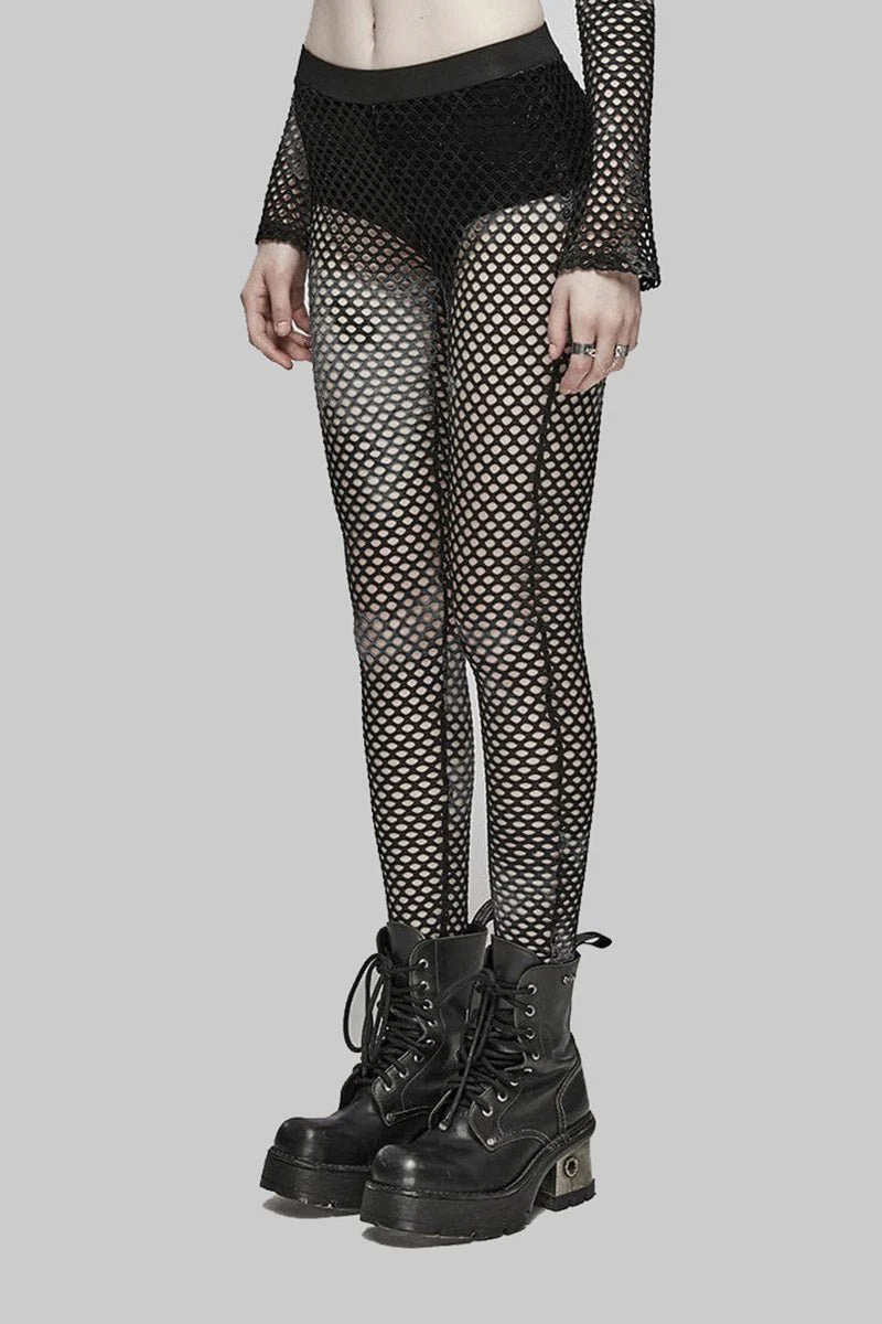 Bleached Bones Fishnet Leggings - Image 3