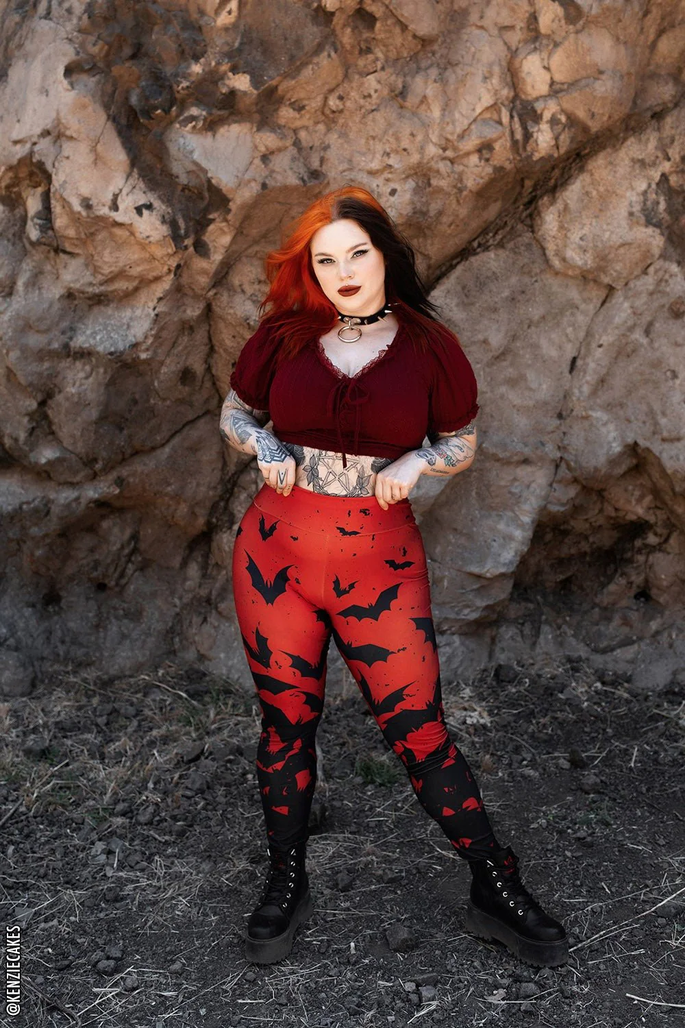 Blood Bat Pocket Leggings - Image 2