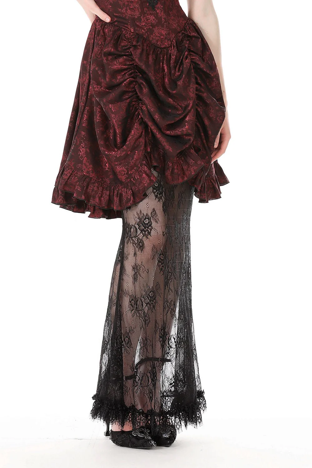 Blood Court Puffed Sleeve Gothic Dress - Image 6