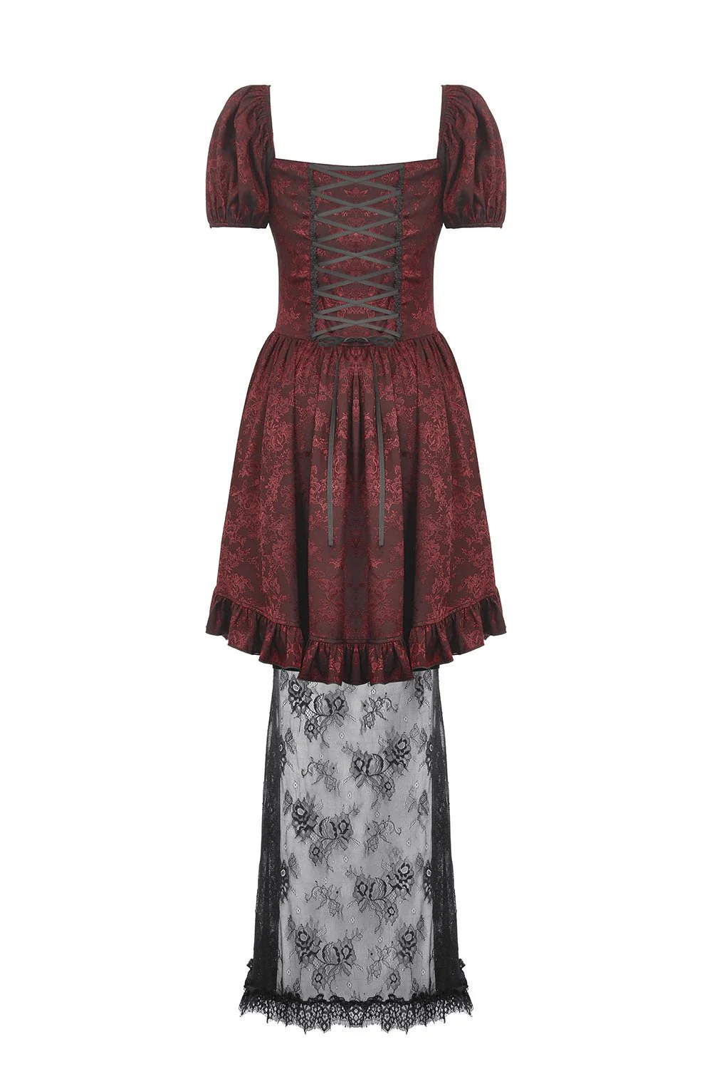 Blood Court Puffed Sleeve Gothic Dress - Image 8