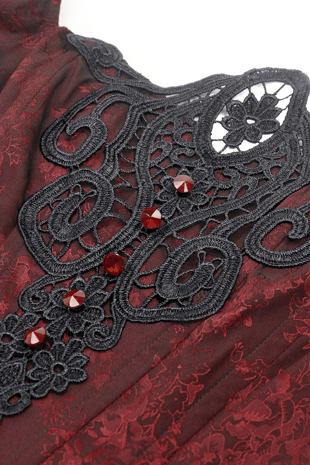 Blood Court Puffed Sleeve Gothic Dress - Image 9