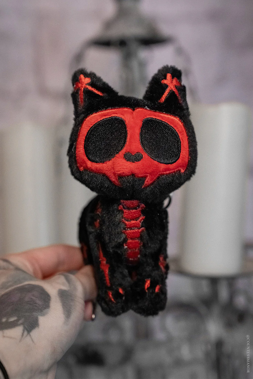 Blood Skelekitty Plush Keychain - Image 3