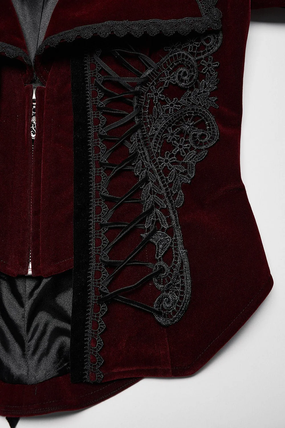 Bloodline Velvet Coat [BLACK/RED] - Image 8