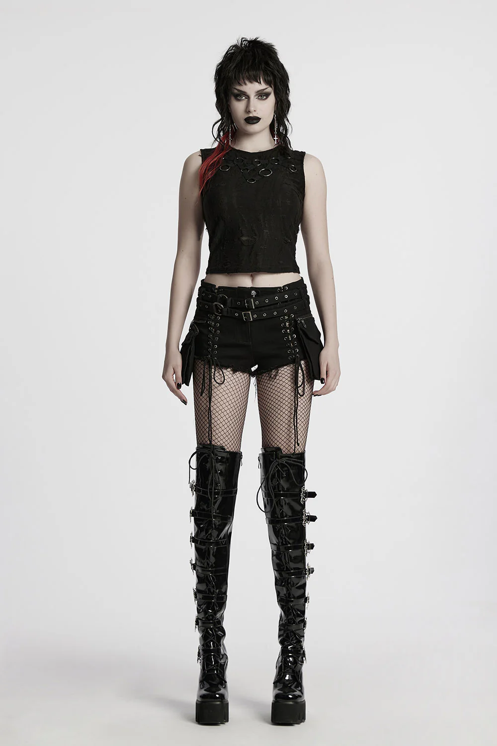 Bløødmetal Lace-Up Shorts with Holster Bag - Image 11
